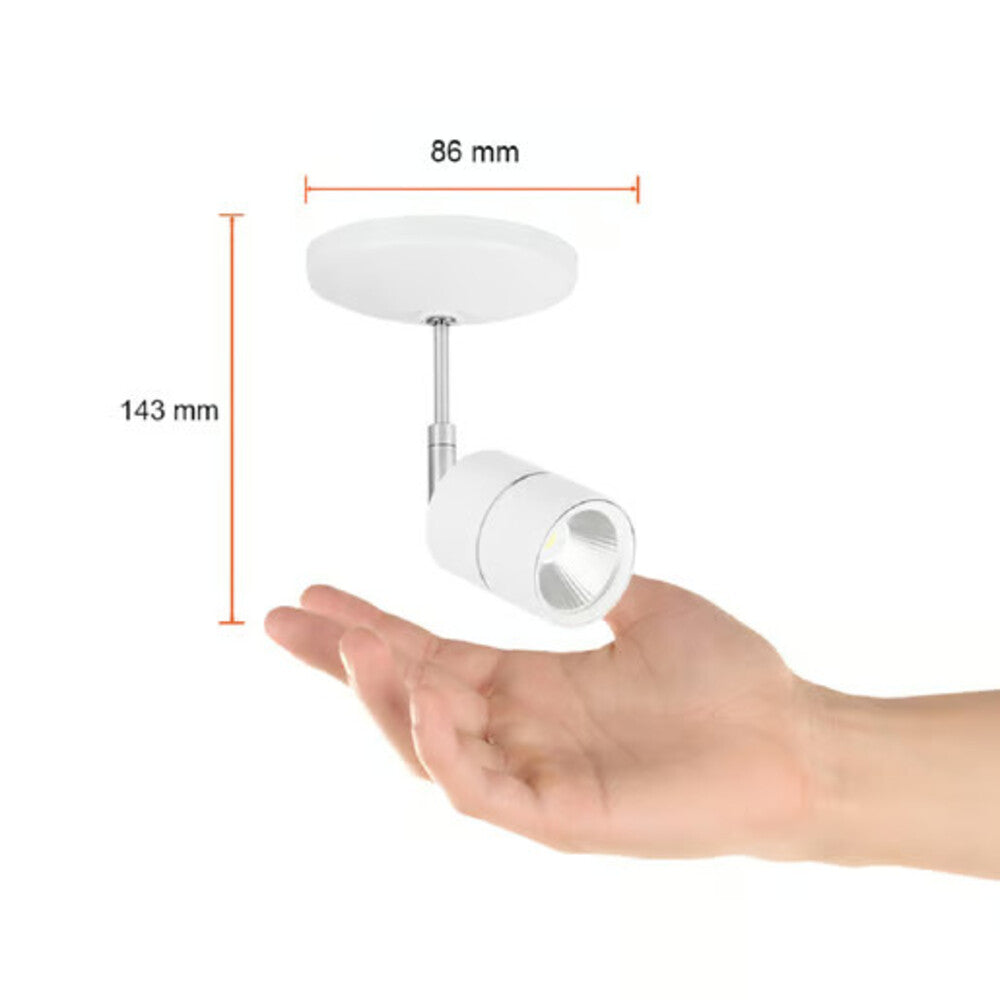 KIT DE 2 PIEZAS DE LÁMPARA DE INTERIOR LED TECNOLITE CAELUM SPOT DE SOBREPONER 12W LUZ SUAVE CÁLIDA BLANCO