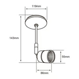 KIT DE 2 PIEZAS DE LÁMPARA DE INTERIOR LED TECNOLITE CAELUM SPOT DE SOBREPONER 12W LUZ SUAVE CÁLIDA BLANCO