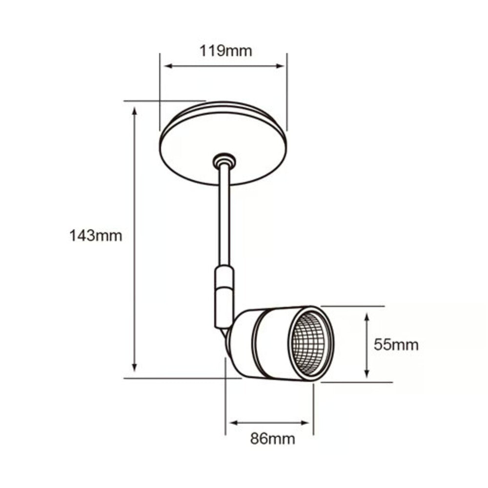KIT DE 2 PIEZAS DE LÁMPARA DE INTERIOR LED TECNOLITE CAELUM SPOT DE SOBREPONER 12W LUZ SUAVE CÁLIDA BLANCO