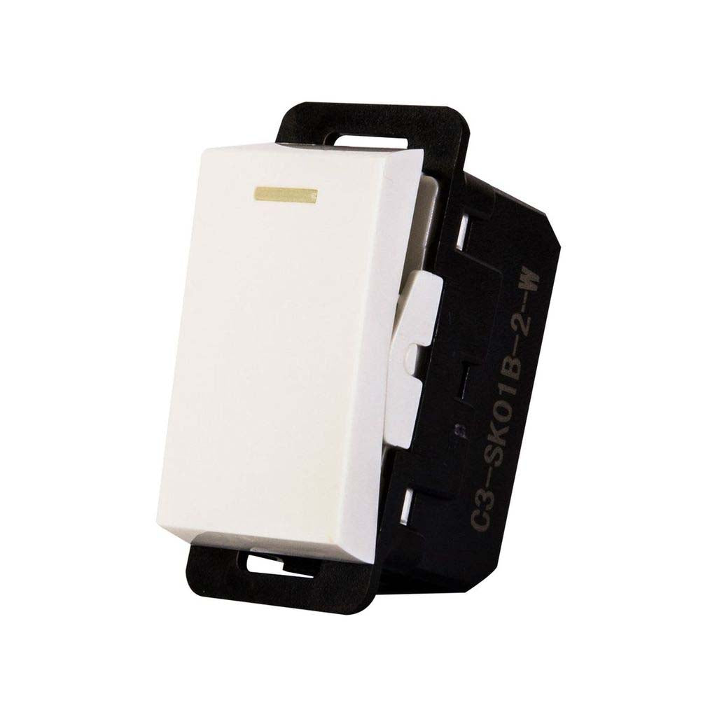 INTERRUPTOR STALO & KRISTALO SENCILLO 1/3 BLANCO 10A 250V