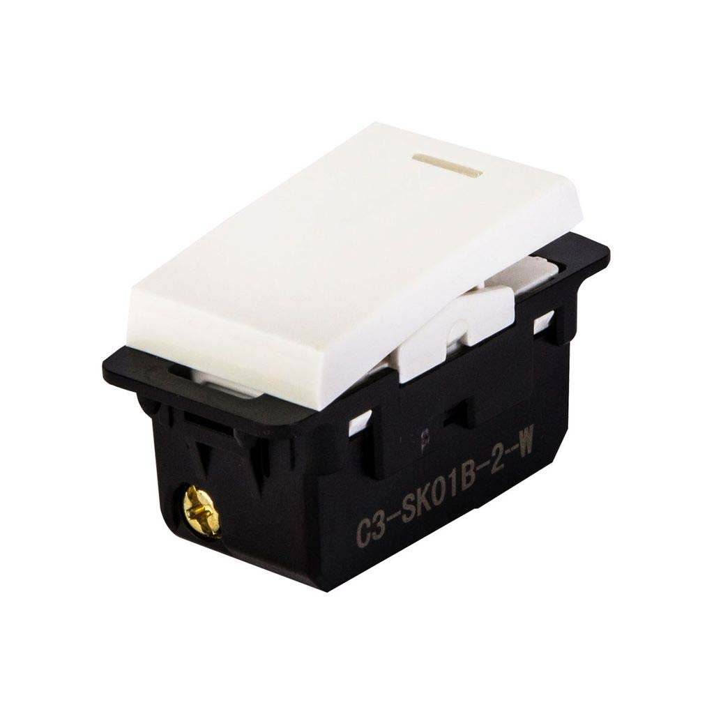 INTERRUPTOR STALO & KRISTALO SENCILLO 1/3 BLANCO 10A 250V