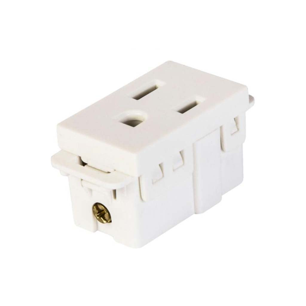 RECEPTACULO 1 MODULO STALO & KRISTALO 1/3 BLANCO 15A 127/250V
