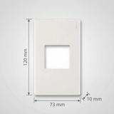 PLACA PLASTICA STALO 1 MODULO 1/2 BLANCO