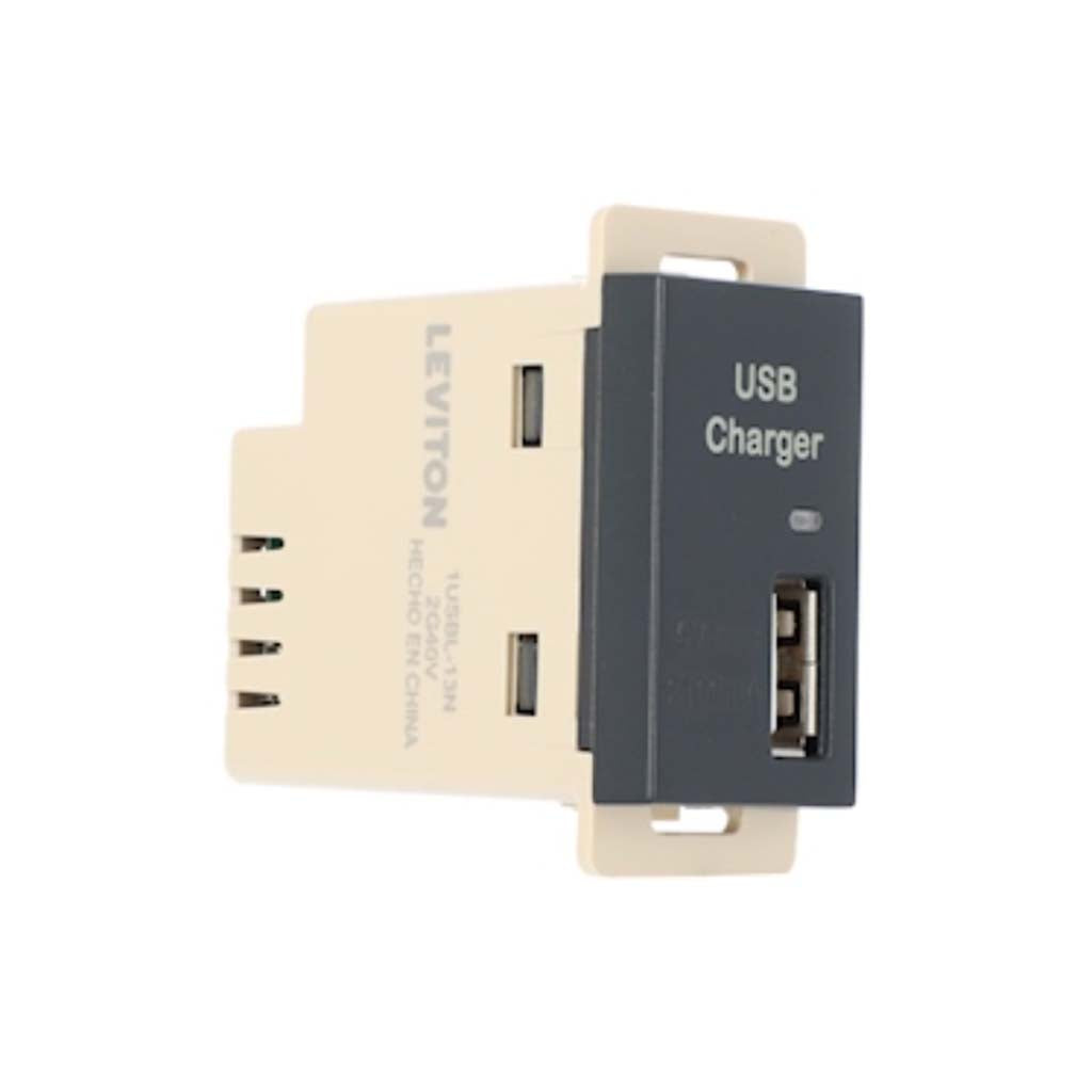 CARGADOR STALO & KRISTALO 1 PUERTO USB 1/3 NEGRO MATE ENT110-250V CA SAL 2.1A