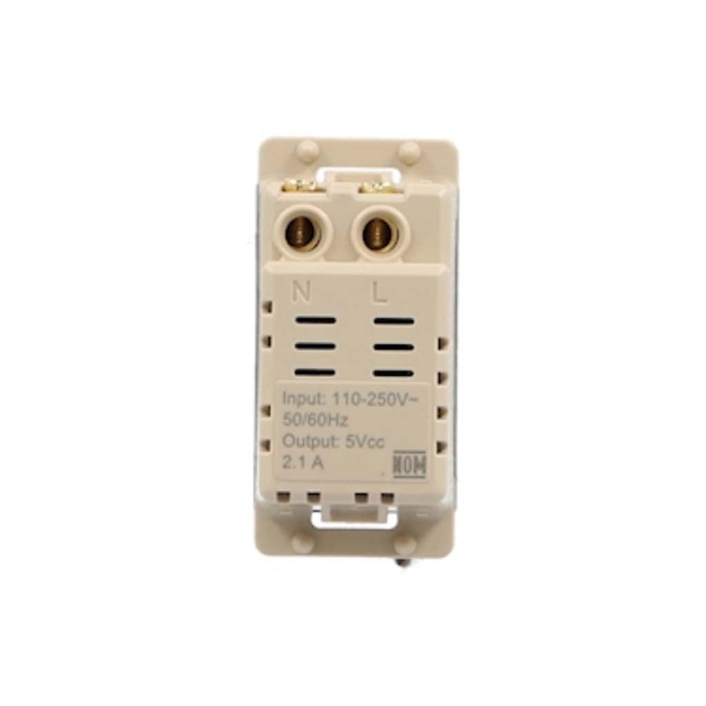 CARGADOR STALO & KRISTALO 1 PUERTO USB 1/3 NEGRO MATE ENT110-250V CA SAL 2.1A