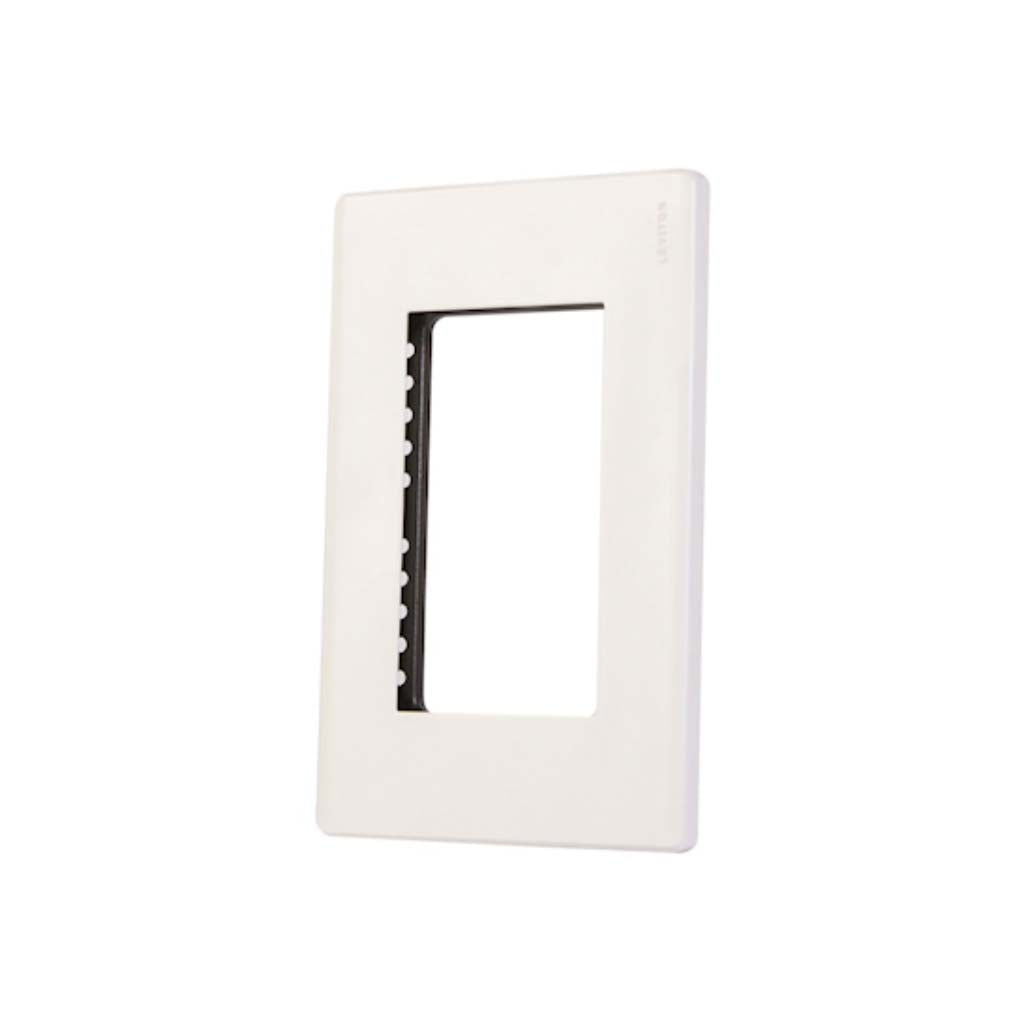 PLACA PLASTICA STALO 3 MODULOS 1/3 BLANCO