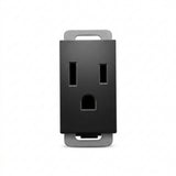 RECEPTACULO 1 MODULO STALO & KRISTALO 1/3 NEGRO MATE 15A 127/250V