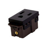 RECEPTACULO 1 MODULO STALO & KRISTALO 1/3 NEGRO MATE 15A 127/250V