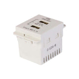 CARGADOR USB STALO & KRISTALO 2 PUERTOS 1/2 BLANCO ENT 110-250VCA SAL 3.1A