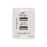 CARGADOR USB STALO & KRISTALO 2 PUERTOS 1/2 BLANCO ENT 110-250VCA SAL 3.1A