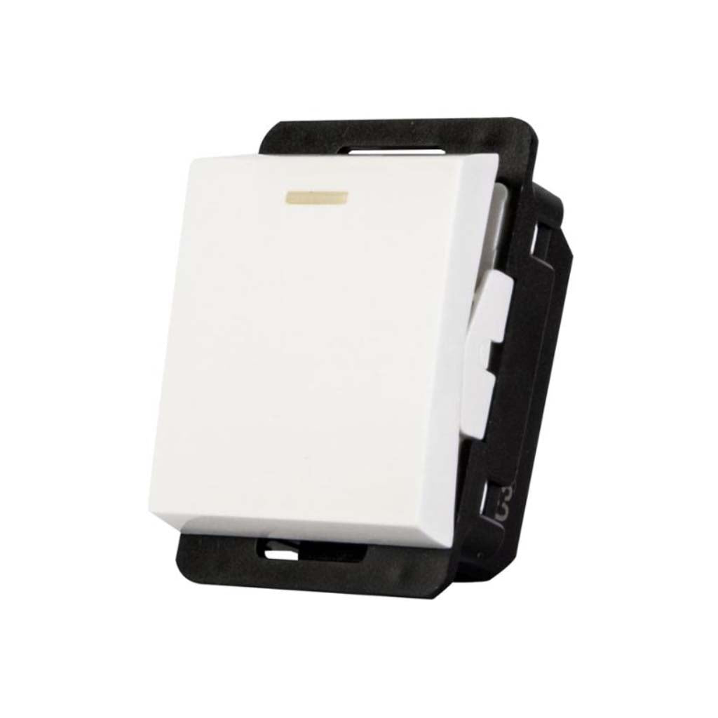 INTERRUPTOR 3 VIAS STALO & KRISTALO 1/2 BLANCO 10A 250V