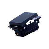 INTERRUPTOR 3V STALO & KRISTALO 1/2 NEGRO  MATE 10A-250VCA