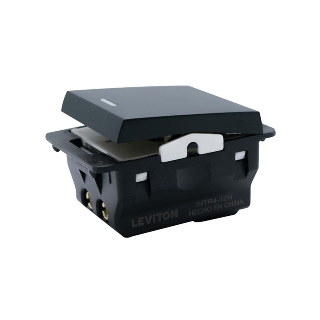 INTERRUPTOR 4 VIAS STALO & KRISTALO 1/2NEGRO MATE 10A - 250VCA