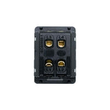 INTERRUPTOR 4 VIAS STALO & KRISTALO 1/2NEGRO MATE 10A - 250VCA