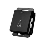 INTERRUPTOR STALO & KRISTALO PULSADOR 1/2 NEGRO MATE 10A 250V
