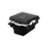 INTERRUPTOR STALO & KRISTALO PULSADOR 1/2 NEGRO MATE 10A 250V