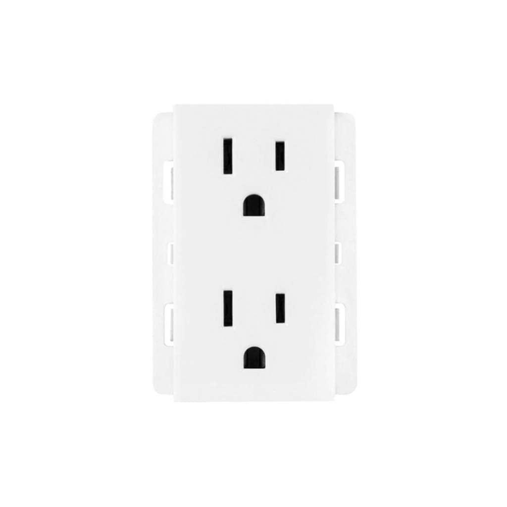 Receptaculo duplex Leviton Stalo & Kristalo blanco 3/3 15 A