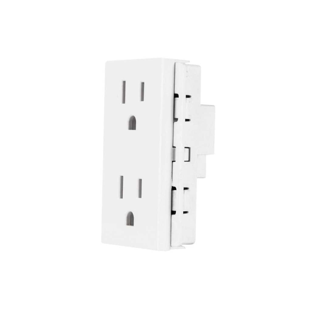 Receptaculo duplex Leviton Stalo & Kristalo blanco 3/3 15 A