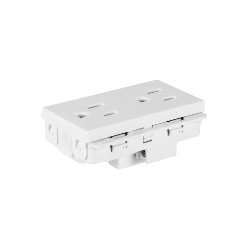 Receptaculo duplex Leviton Stalo & Kristalo blanco 3/3 15 A