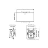 INTERRUPTOR 3 VIAS STALO & KRISTALO 3/3 ACERO 10A-250VCA
