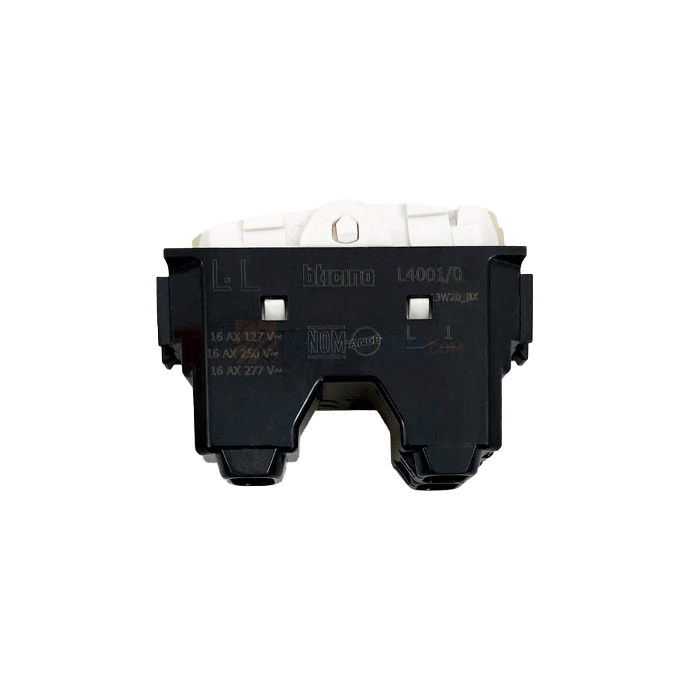 INTERRUPTOR SENCILLO SIN CUBRETECLA 1 MOD. 16A/127-277V. L4001/0