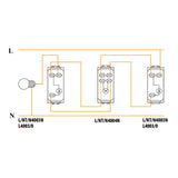 INTERRUPTOR CUATRO VIAS 1 MOD. 16AX 127-277V. L4004N LIVING Y LIGHT
