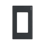 PLACA PLASTICA STALO NEGRO 1 MODULO 1/3 NEGRO MATE