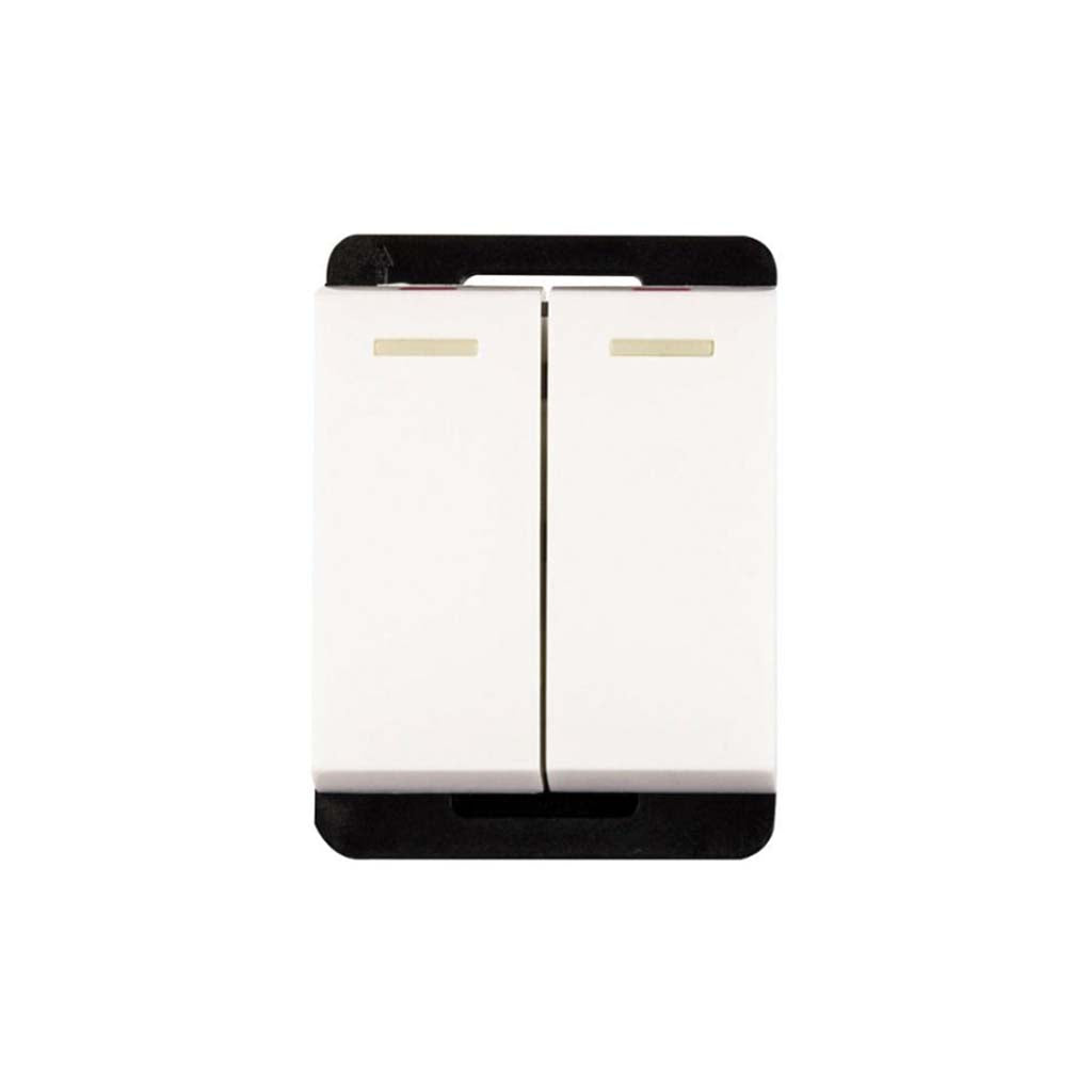 INTERRUPTOR STALO & KRISTALO 1P DOBLE 1/2 BLANCO 10A 250V