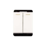INTERRUPTOR STALO & KRISTALO 1P DOBLE 1/2 BLANCO 10A 250V