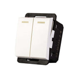 INTERRUPTOR 3 VIAS STALO & KRISTALO DOBLE 1/2 BLANCO 10A 250V