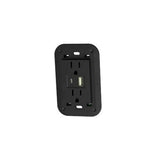 TOMA DE CORRIENTE DUPLEX 2P+T CON 2 USB A+C COLOR ANTRACITA  3 MOD