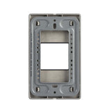 PLACA PLASTICA STALO NEGRO 1 MODULO 1/2 NEGRO MATE