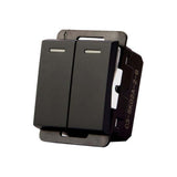 S&K INTERRUPTOR 1P DOBLE 1/2 NEGRO MATE 10A-250VCA