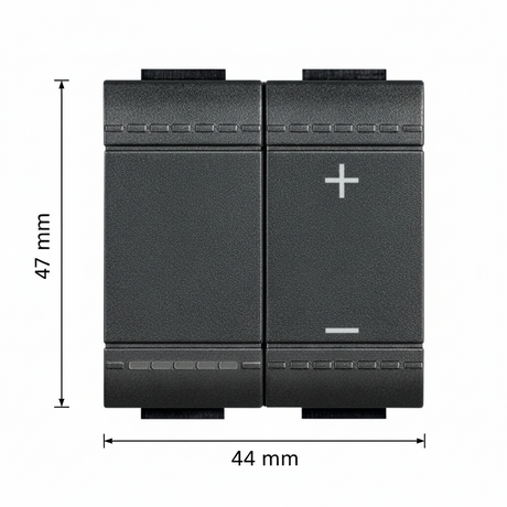 DIMER UNIVERSAL PULSANTE COLOR NEGRO ANTRACITA 3 MOD.