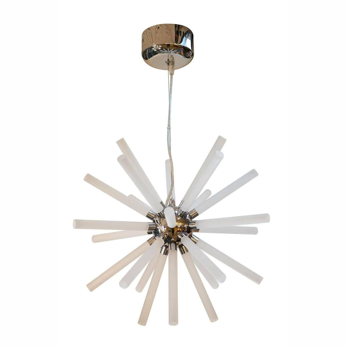 LUMINARIA LED COLGANTE CROMO/CRISTAL MATE 24 W FLAKE *** HA. LUMI ***
