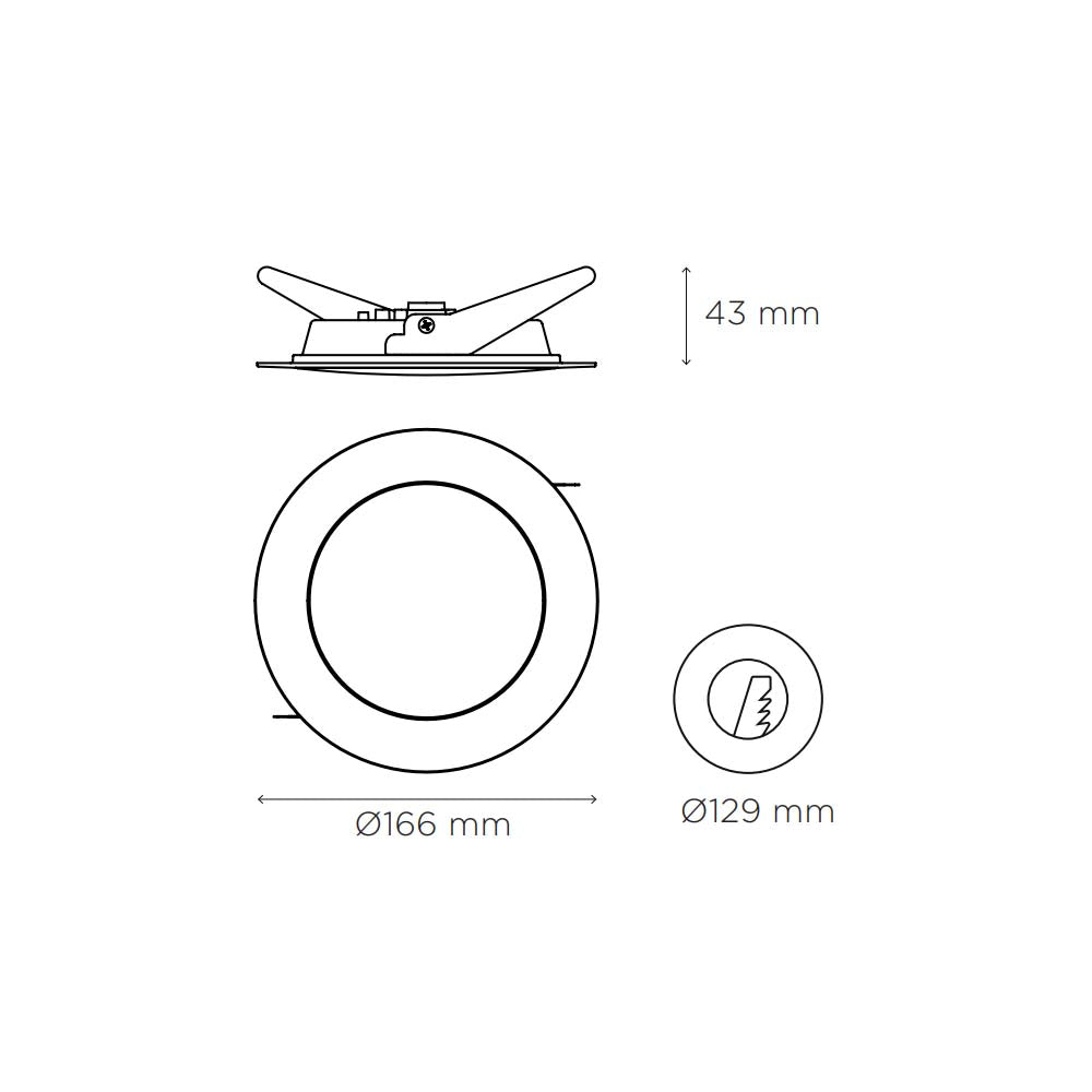DOWNLIGHT LED EMPOTRAR LUNA 9 SSD 9W/105-140V. BLANCO 6000K LUZ DE DIA IP65 ELECTROMAG