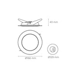 DOWNLIGHT LED EMPOTRAR LUNA 9 SSD 9W/105-140V. BLANCO 6000K LUZ DE DIA IP65 ELECTROMAG