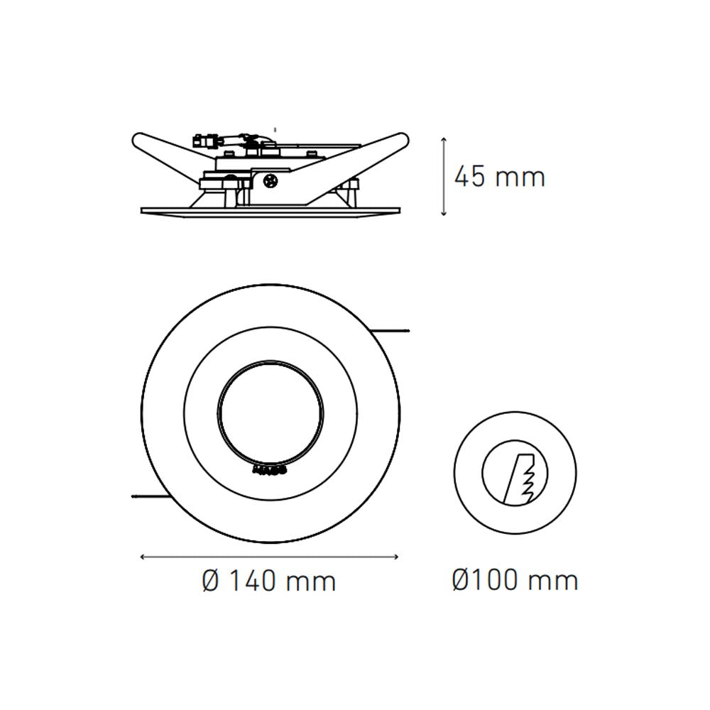 DOWNLIGHT LED 750 8W 100-305V BFP 45 3000K BLANCO *** SOBRE PEDIDO ***