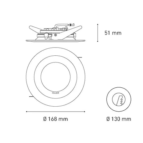 DOWNLIGHT LED EMPOTRAR 14W/100-305V. BLANCO M1400 4000K LUZ NEUTRA 1180LM ELECTROMAG