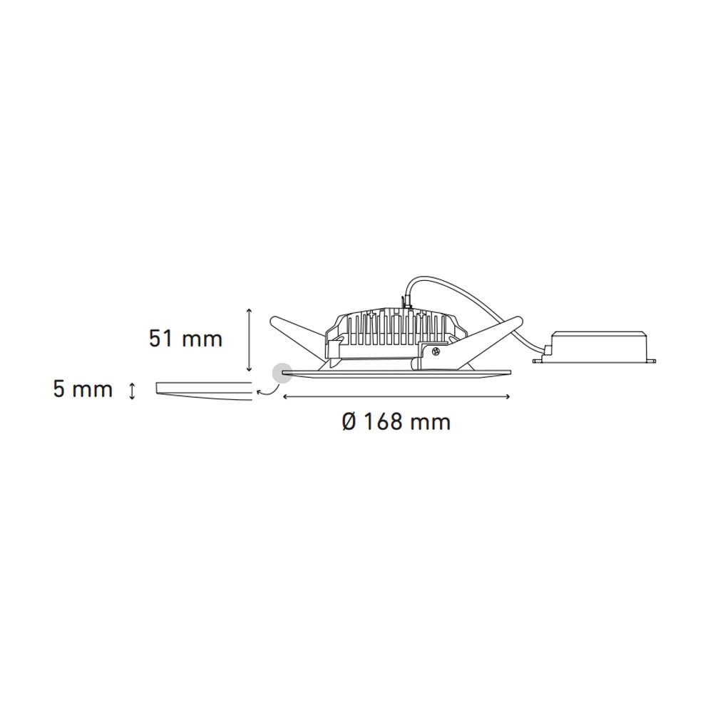 DOWNLIGHT LED EMPOTRAR 15W/100-305V. NIQUEL M1400 3000K LUZ CALIDA 1330LM ELECTROMAG *** SOBRE PEDIDO ***