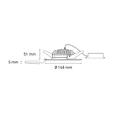 DOWNLIGHT LED EMPOTRAR 15W/100-305V. NIQUEL M1400 3000K LUZ CALIDA 1330LM ELECTROMAG *** SOBRE PEDIDO ***