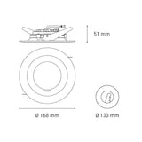 DOWNLIGHT LED EMPOTRAR 15W/100-305V. NIQUEL M1400 3000K LUZ CALIDA 1330LM ELECTROMAG *** SOBRE PEDIDO ***