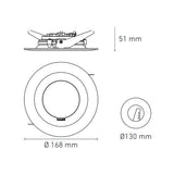 DOWNLIGHT LED EMPOTRAR 15W/100-305V. NIQUEL M1400 4000K LUZ NEUTRA 1144LM ELECTROMAG *** SOBRE PEDIDO ***