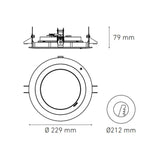DOWNLIGHT LED EMPOTRAR 40W/100-305V. BLANCO M3600 3000K LUZ CALIDA ELECTROMAG