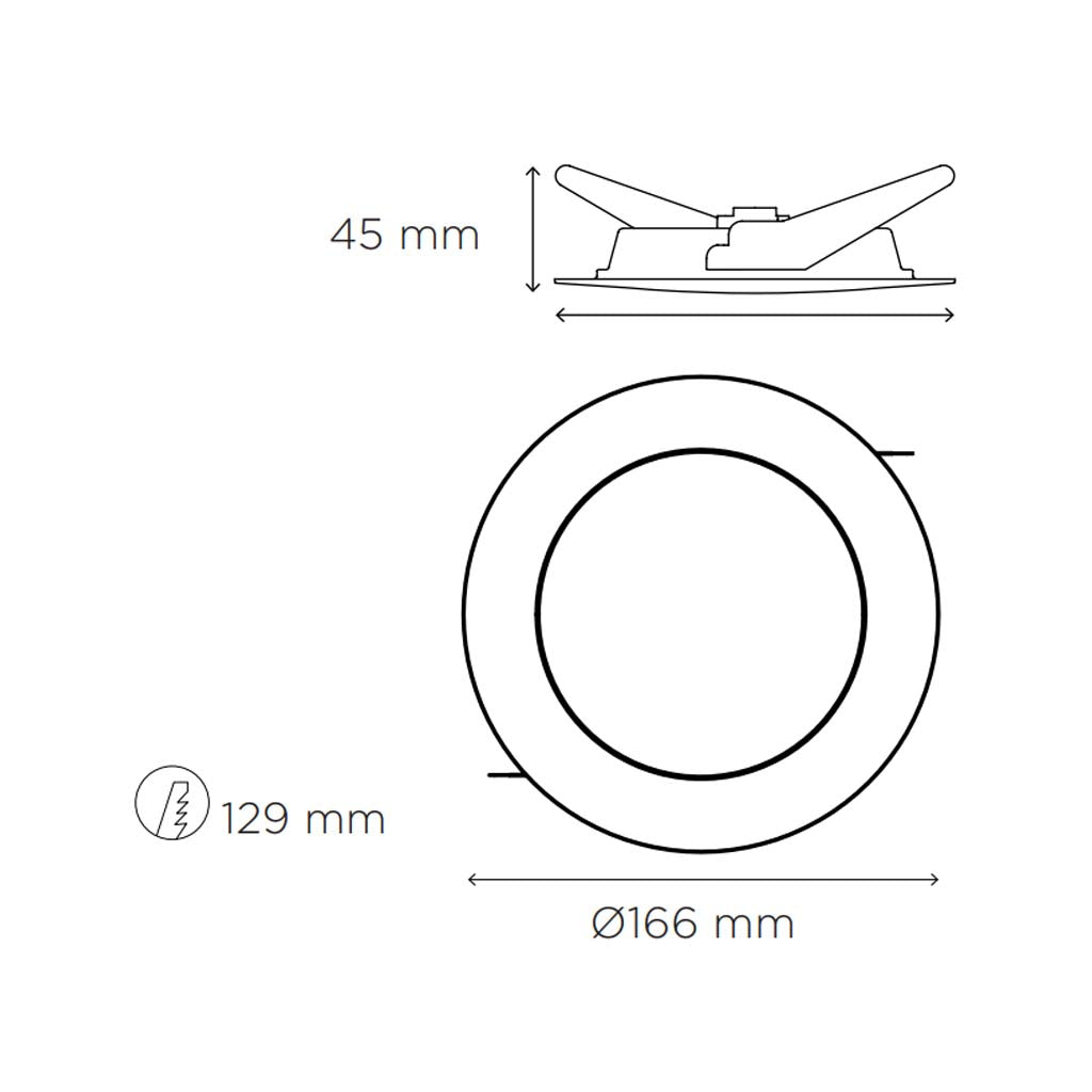 DOWNLIGHT LED EMPOTRAR LUNA 9 SSD 9W/105-140V. BLANCO 3000K LUZ CALIDA ELECTROMAG