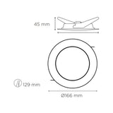 DOWNLIGHT LED EMPOTRAR LUNA 9 SSD 9W/105-140V. BLANCO 3000K LUZ CALIDA ELECTROMAG