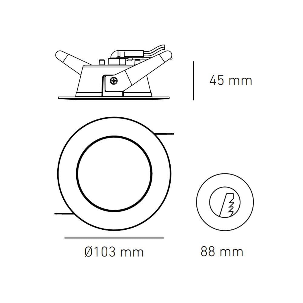 DOWNLIGHT LED EMPOTRAR LUNA 6 SSD 6.5W/105-140V. NIQUEL SATIN 6000K LUZ DE DIA ELECTROMAG