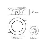 DOWNLIGHT LED EMPOTRAR LUNA 6 SSD 6.5W/105-140V. NIQUEL SATIN 6000K LUZ DE DIA ELECTROMAG