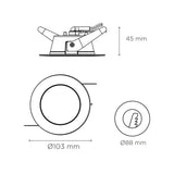 DOWNLIGHT LED EMPOTRAR LUNA 6 SSD 6.5W/105-140V. NIQUEL SATIN 4000K LUZ NEUTRA ELECTROMAG