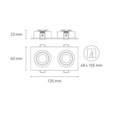 DOWNLIGHT LED EMPOTRAR FLASH II PLANO 6W/100-240V. ANODIZADO 4000K LUZ NEUTRA ELECTROMAG